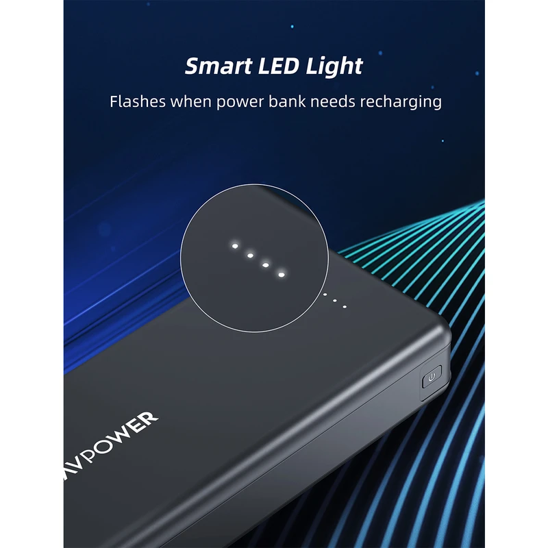 قیمت و خرید پاوربانک 15 وات 20000 میلی آمپر راوپاور مدل RP-PB1216